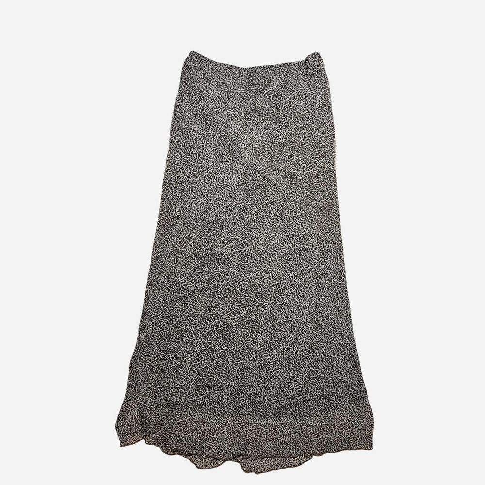 90s y2k boho indie leopard print silk midi maxi skirt